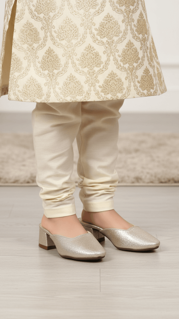 Girls Golden Fancy Pumps KD2419