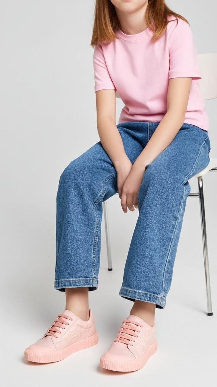 Girls Pink Casual Jogger KD2445