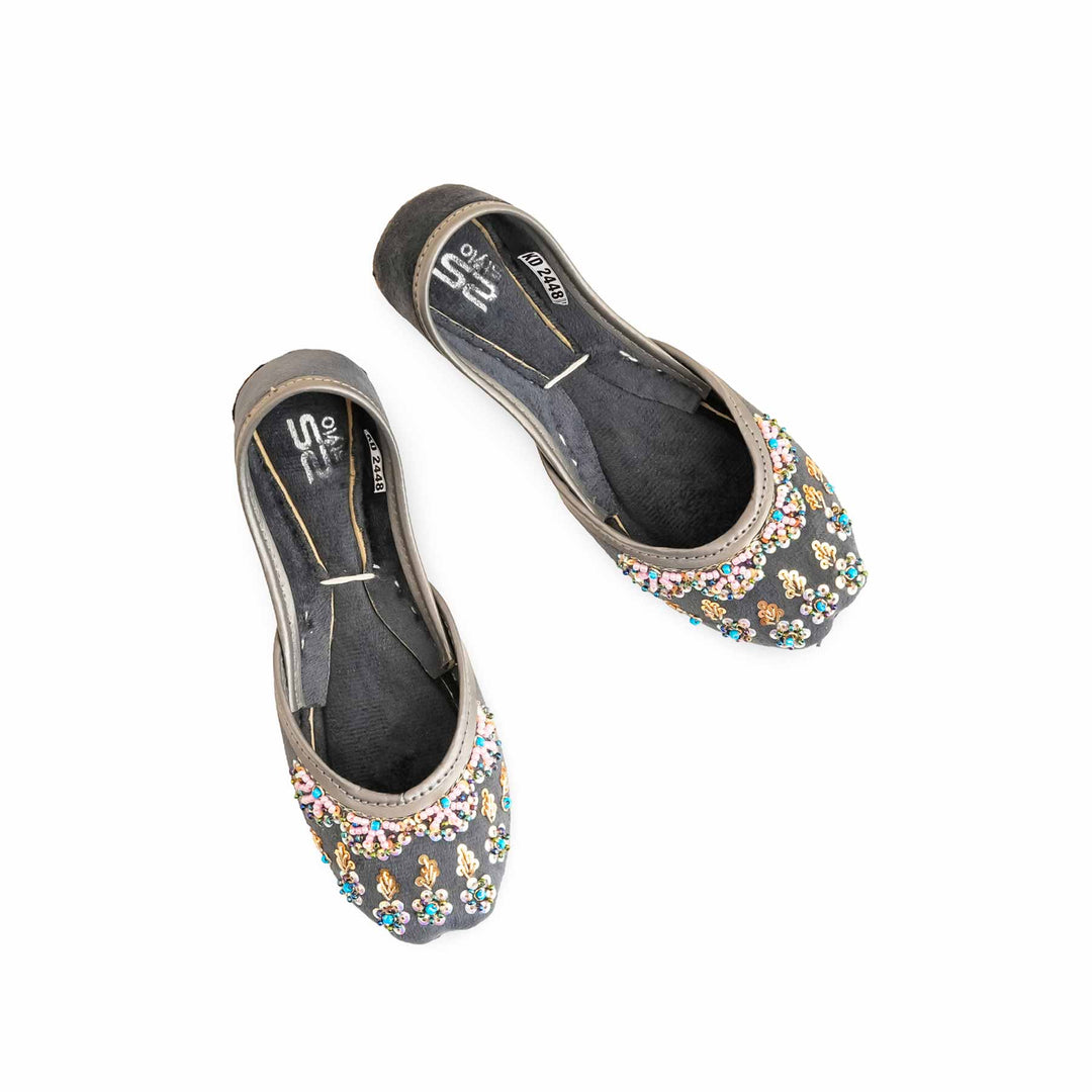 Girls Grey Fancy Khusa KD2448