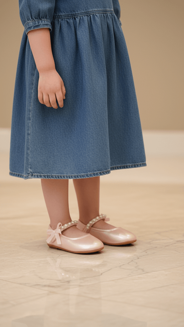 Girls Pink Casual Pumps KD2458