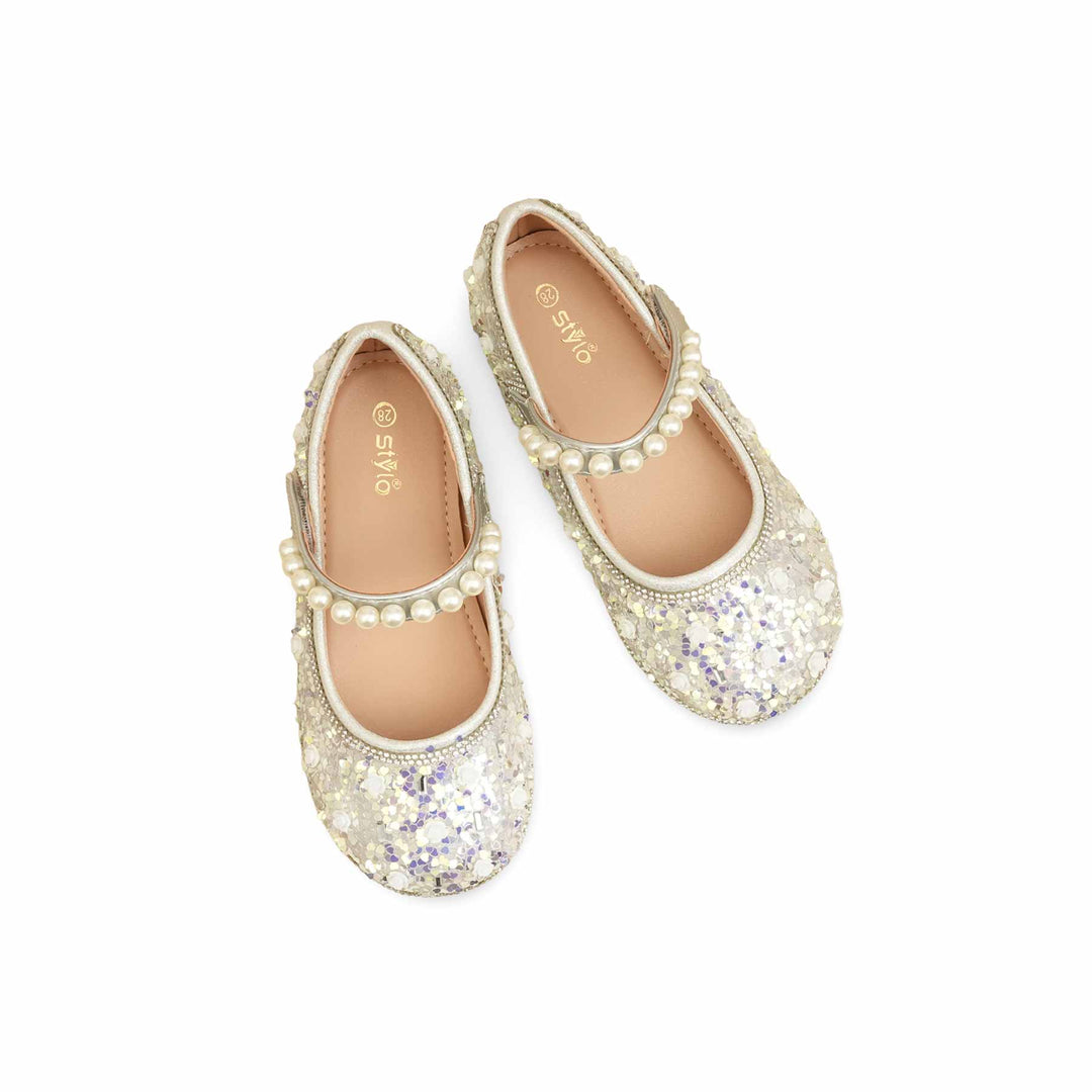 Girls Silver Casual Jogger KD2459