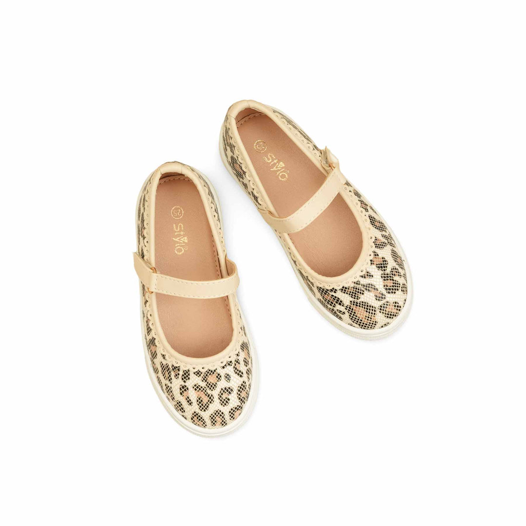 Girls Beige Casual Jogger KD2460