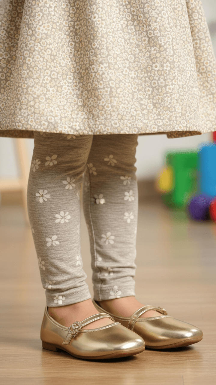 Girls Golden Fancy Pumps KD2468