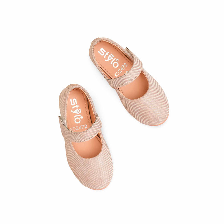 Girls Peach Fancy Pumps KD2472