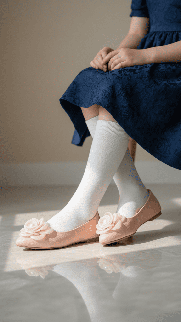 Girls Pink Formal Pumps KD2474