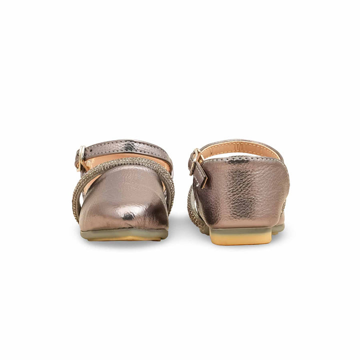 Girls Grey Fancy Pumps KD2475