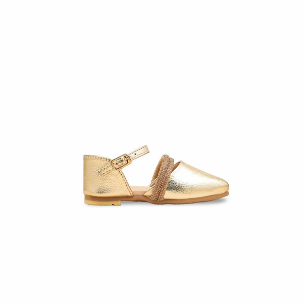 Girls Golden Fancy Pumps KD2475