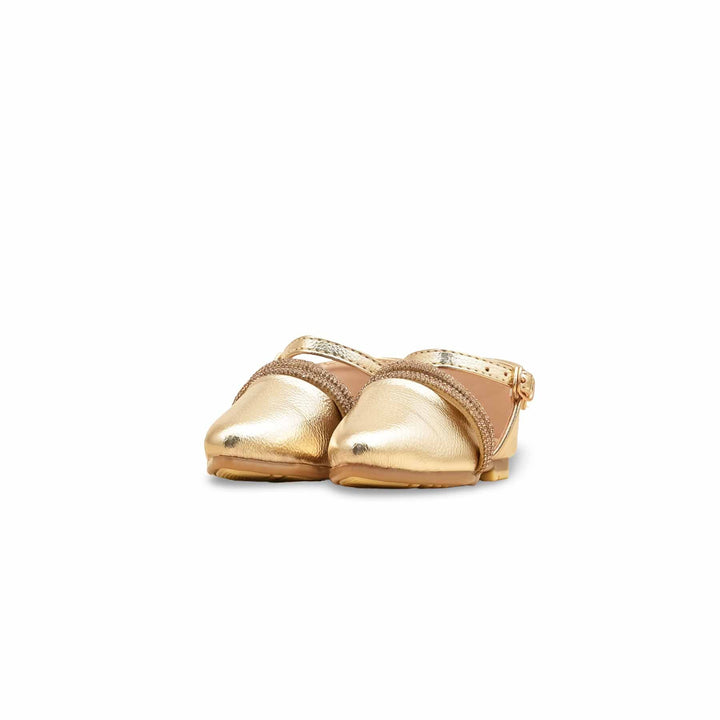 Girls Golden Fancy Pumps KD2475