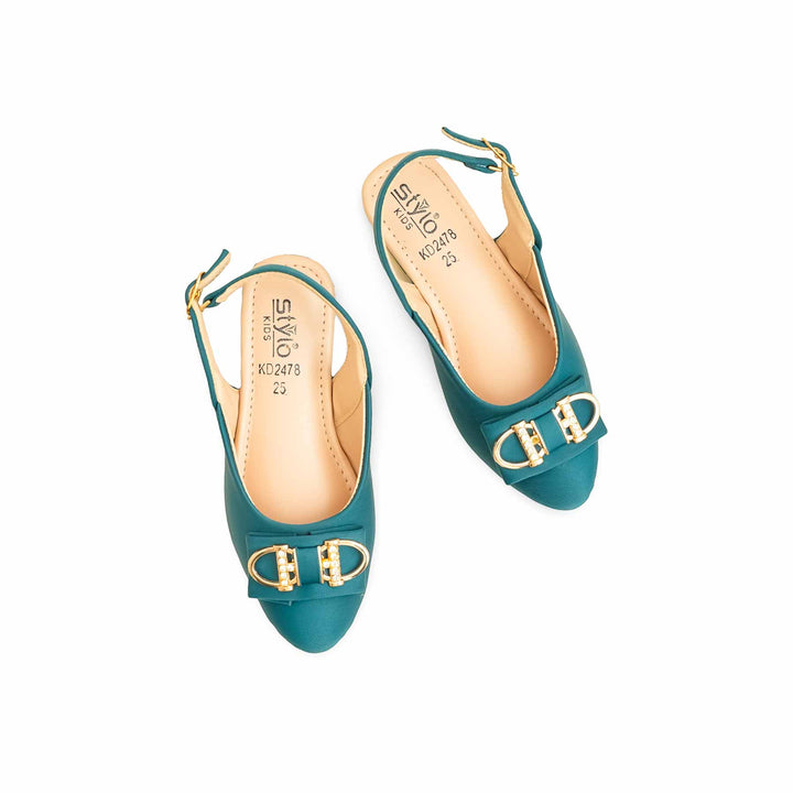 Girls Seagreen Formal Pumps KD2478