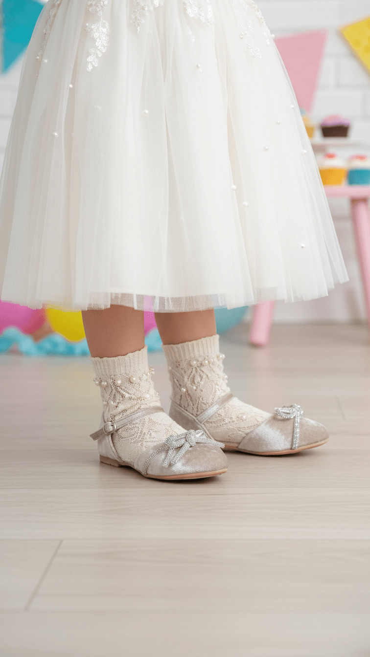 Girls Golden Fancy Pumps KD2479