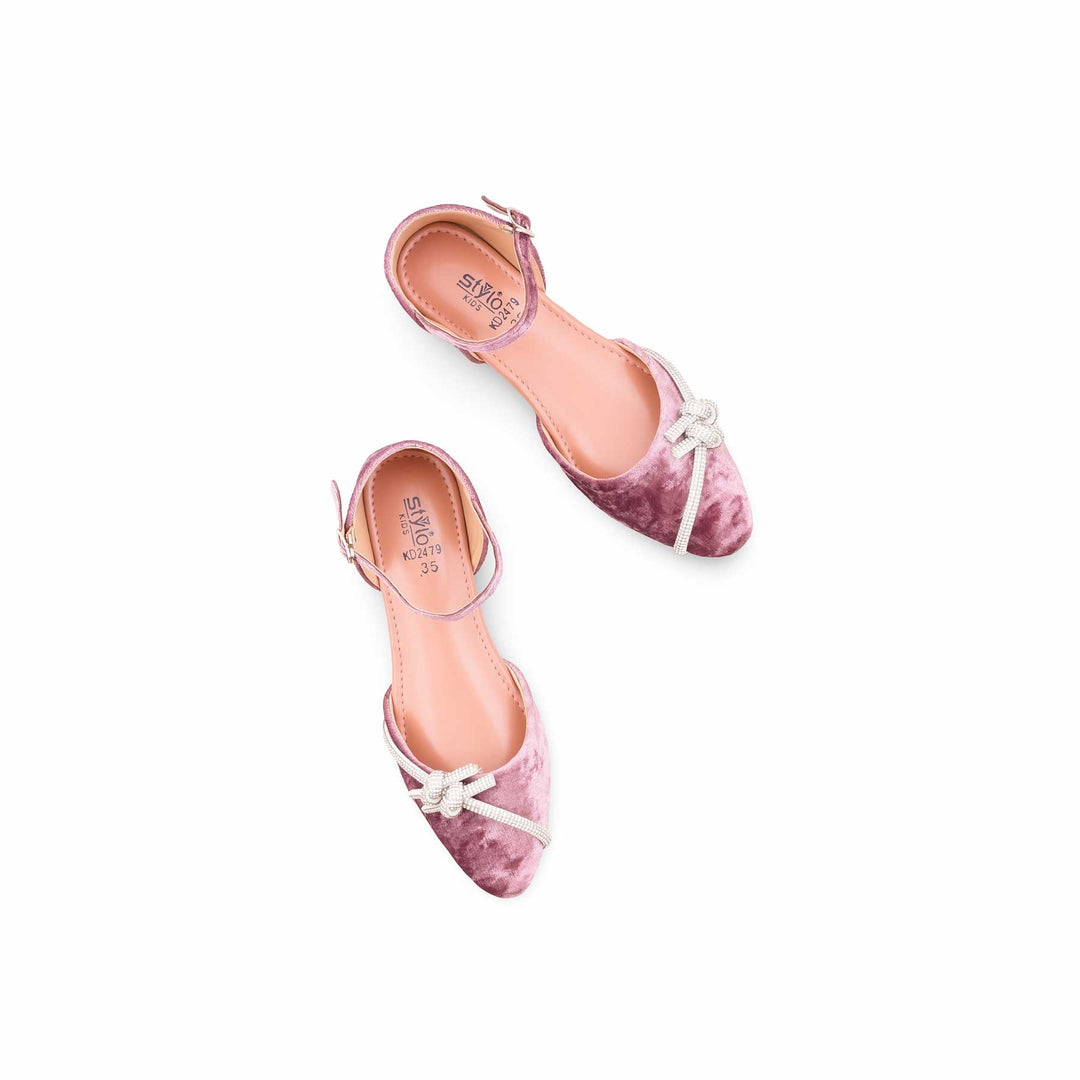 Girls Purple Fancy Pumps KD2479
