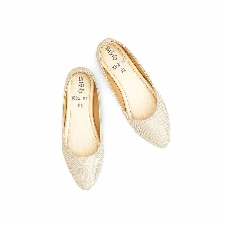 Girls Golden Fancy Pumps KD2487