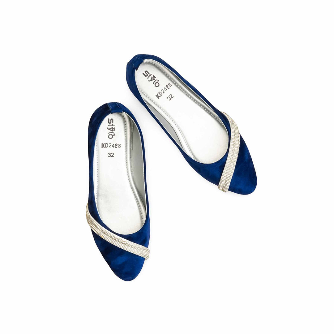 Girls Blue Fancy Pumps KD2488