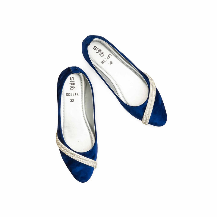 Girls Blue Fancy Pumps KD2488