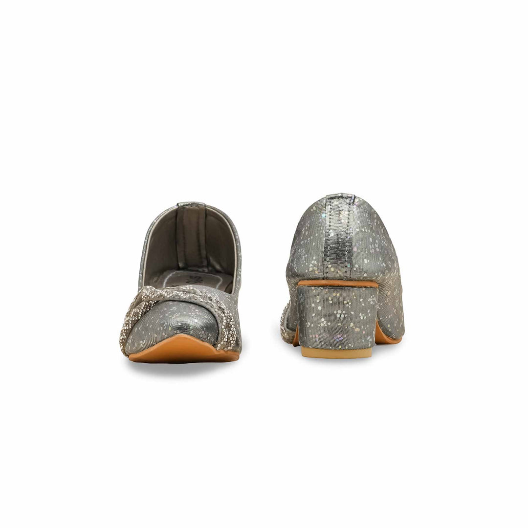 Girls Grey Fancy Pumps KD2489