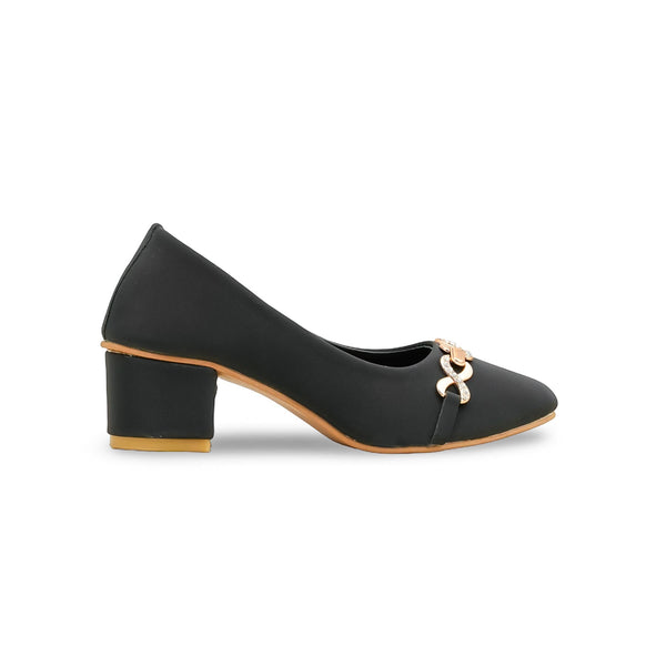 Girls Black Formal Pumps KD2490
