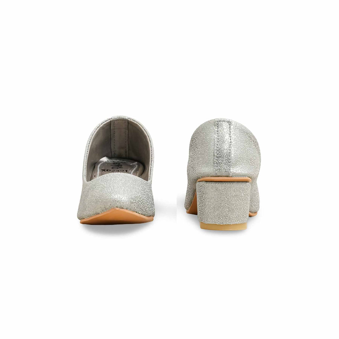 Girls Grey Fancy Court Shoes KD2491