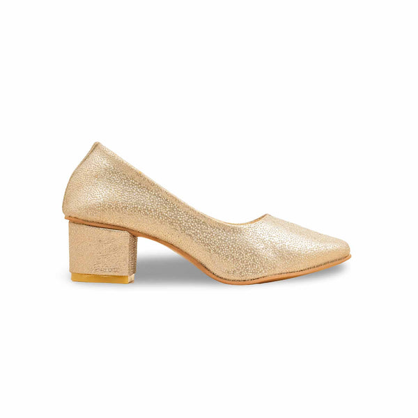 Girls Golden Fancy Pumps KD2491