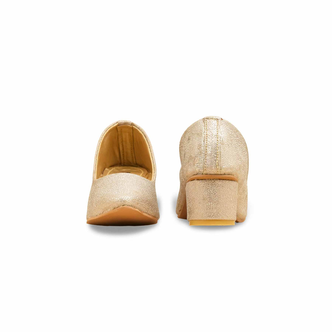 Girls Golden Fancy Pumps KD2491