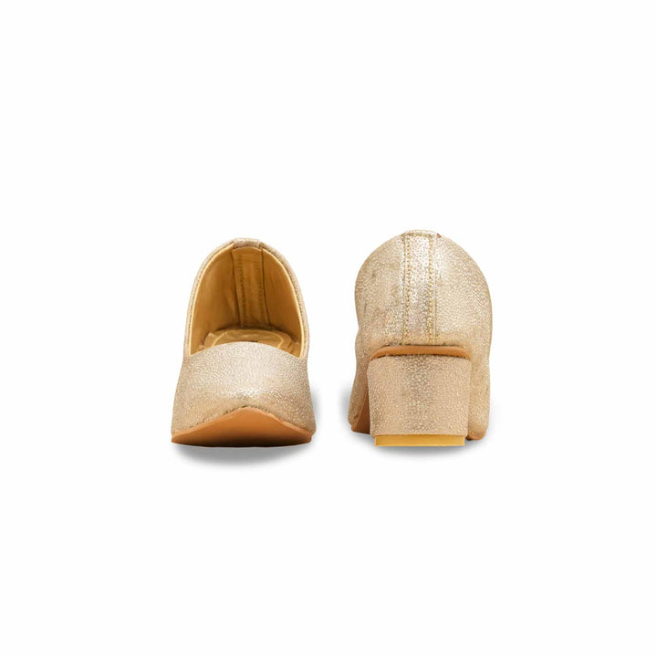 Girls Golden Fancy Pumps KD2491