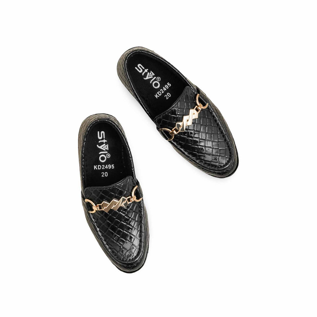 Boys Black Formal Shoes KD2495