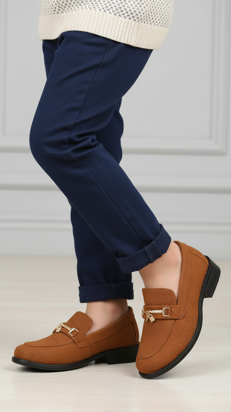 Boys Brown Formal Shoes KD2496