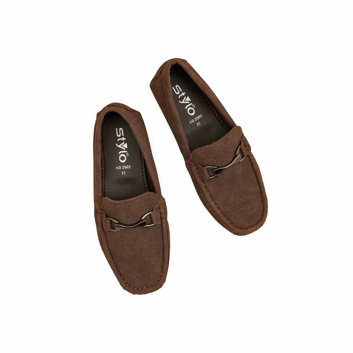 Boys Brown Formal Moccasin KD2503