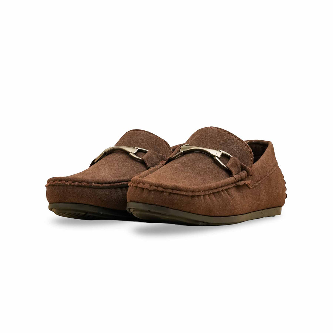 Boys Brown Formal Moccasin KD2503