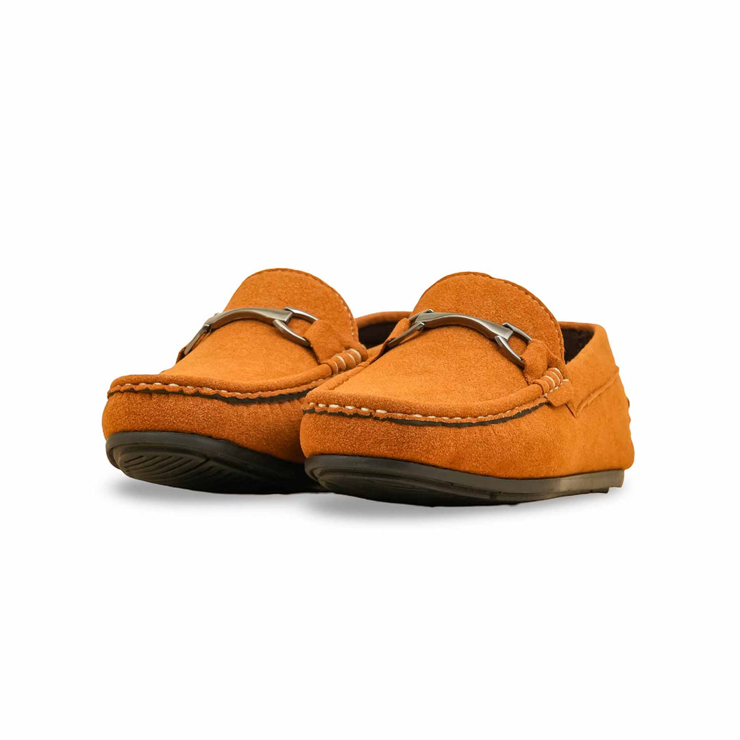 Boys Mustard Formal Moccasin KD2503