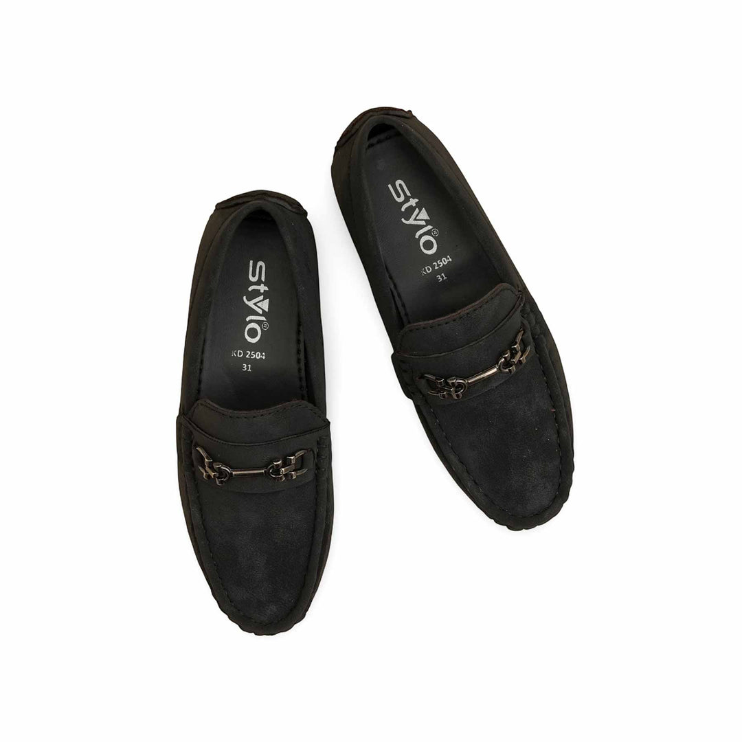 Boys Black Formal Moccasin KD2504