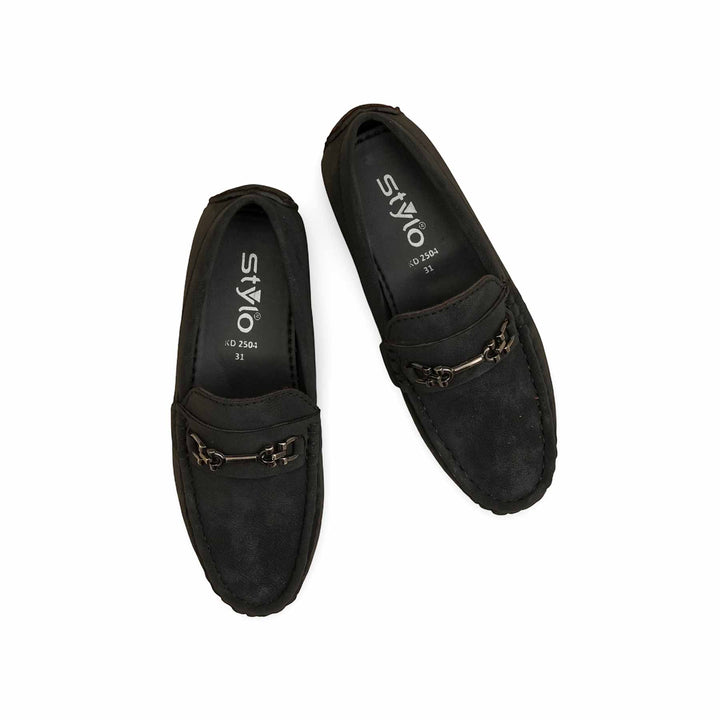 Boys Black Formal Moccasin KD2504