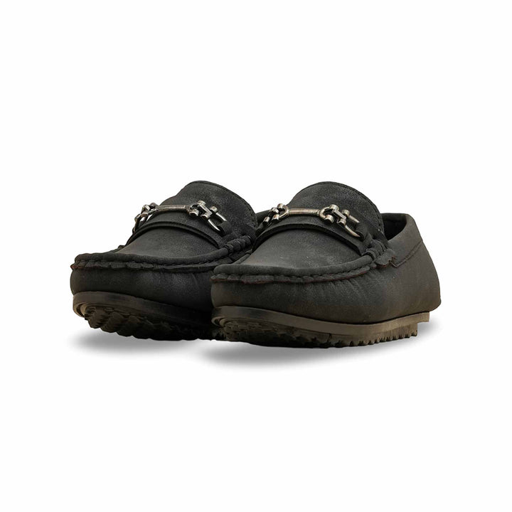 Boys Black Formal Moccasin KD2504