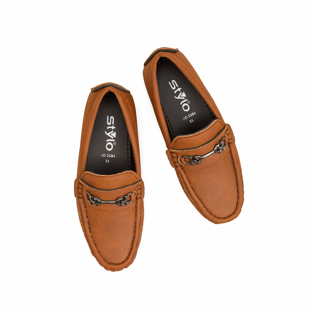 Boys Brown Formal Moccasin KD2504