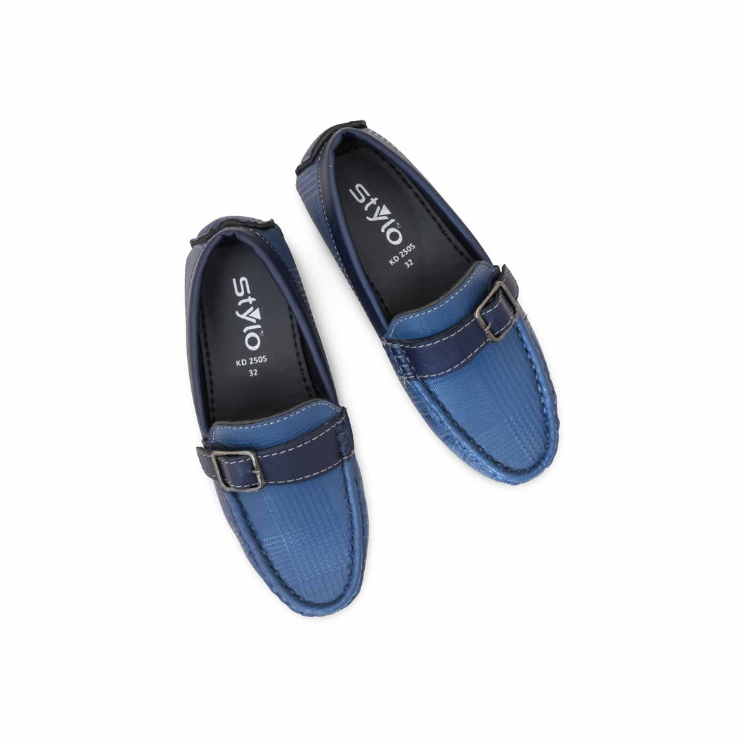 Boys Navy Formal Moccasin KD2505