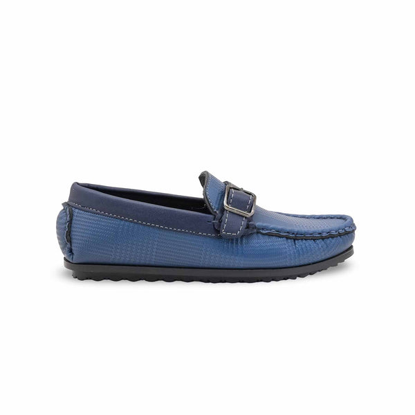 Boys Navy Formal Moccasin KD2505
