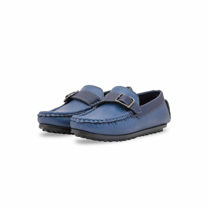 Boys Navy Formal Moccasin KD2505