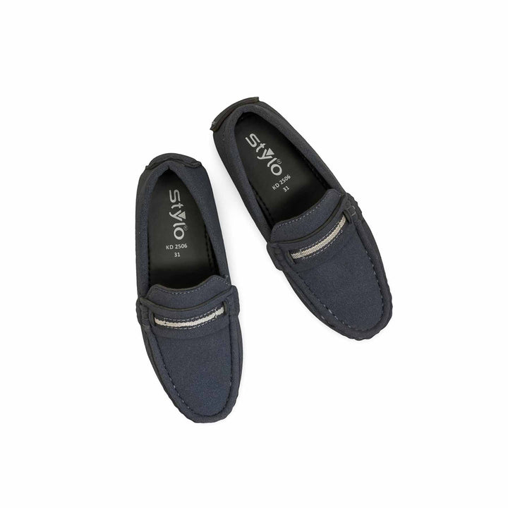 Boys Navy Formal Moccasin KD2506