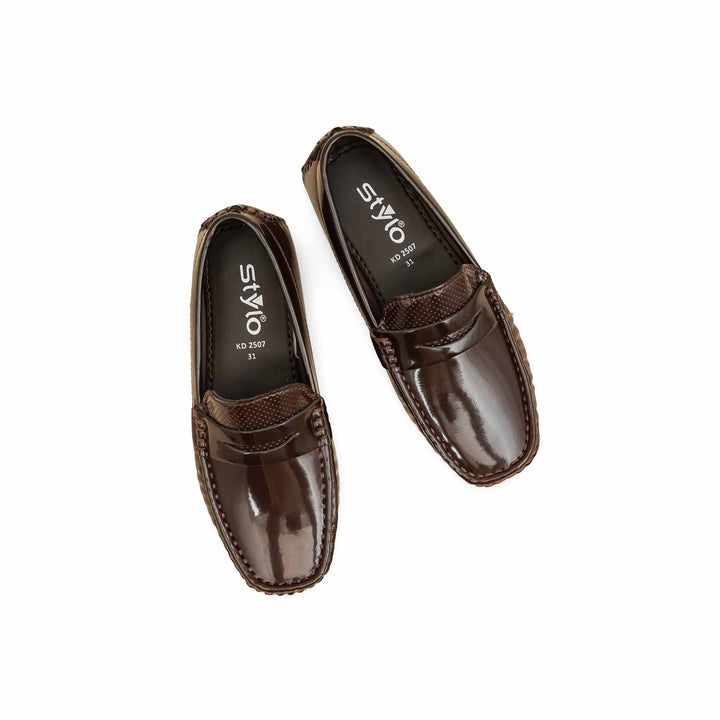 Boys Brown Formal Moccasin KD2507