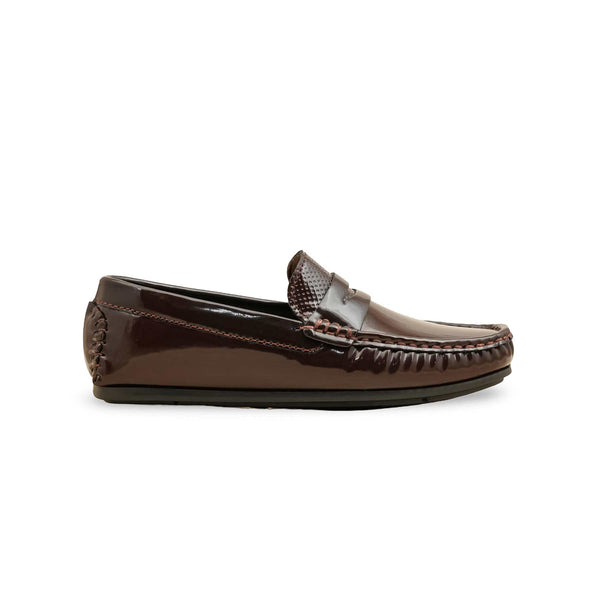 Boys Brown Formal Moccasin KD2507