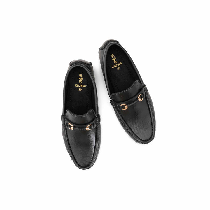 Boys Black Formal Moccasin KD2508