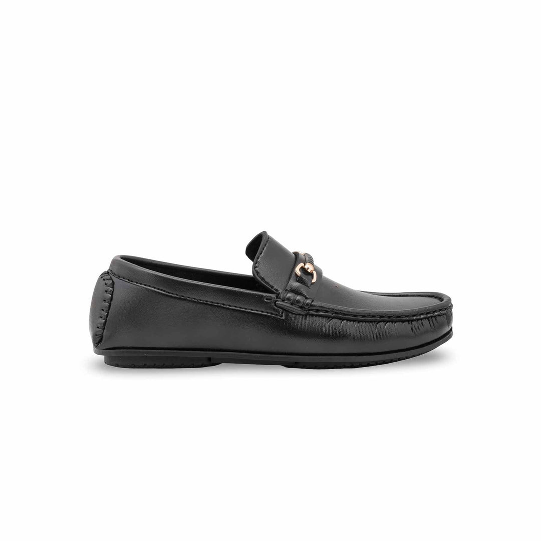 Boys Black Formal Moccasin KD2508