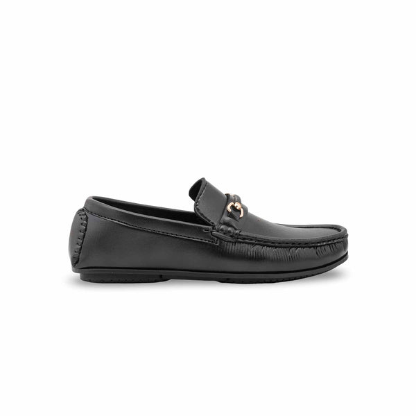 Boys Black Formal Moccasin KD2508