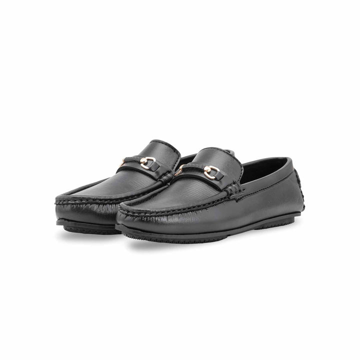 Boys Black Formal Moccasin KD2508
