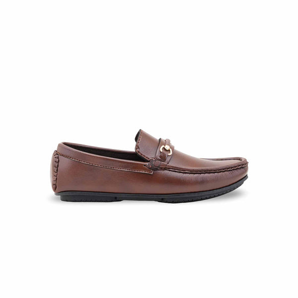 Boys Brown Formal Moccasin KD2508