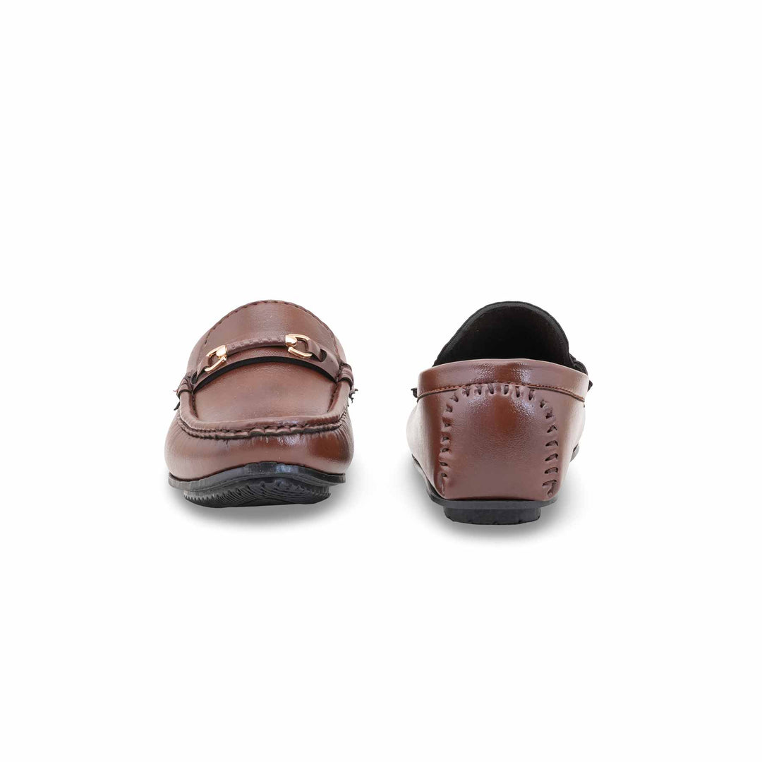 Boys Brown Formal Moccasin KD2508