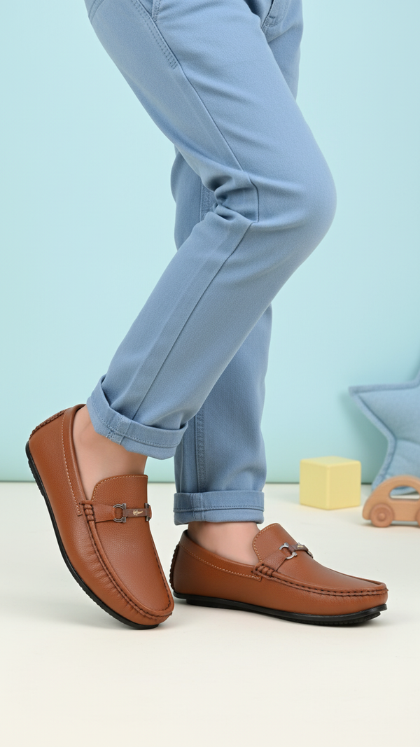 Boys Mustard Formal Moccasin KD2509