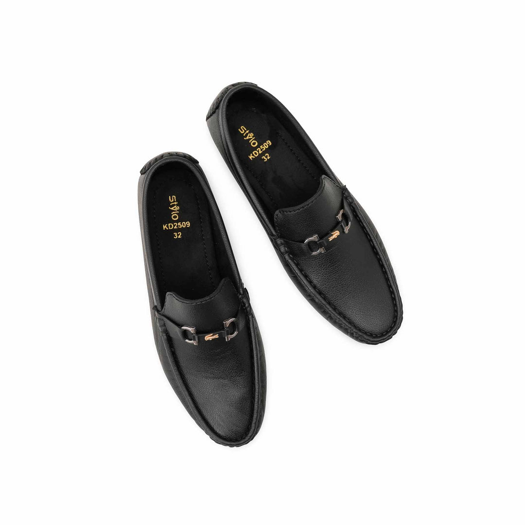 Boys Black Formal Moccasin KD2509