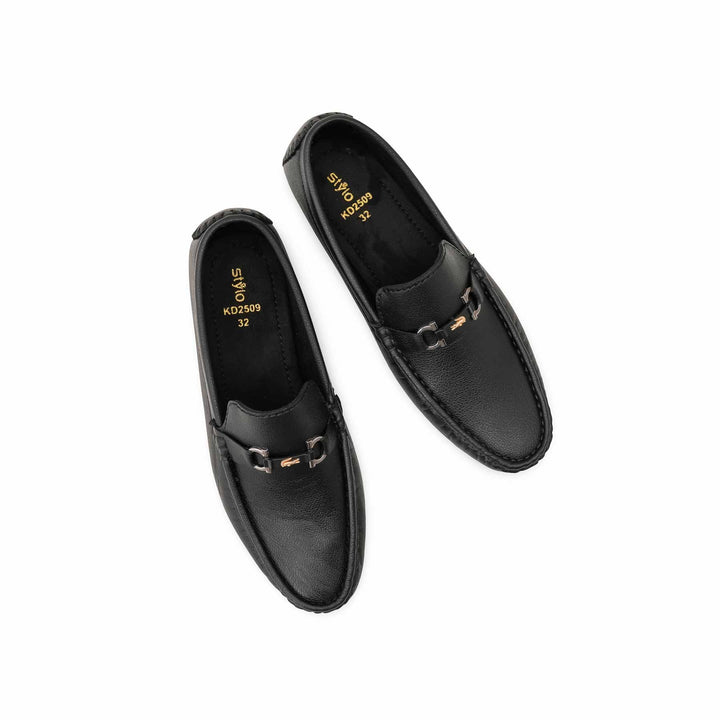 Boys Black Formal Moccasin KD2509