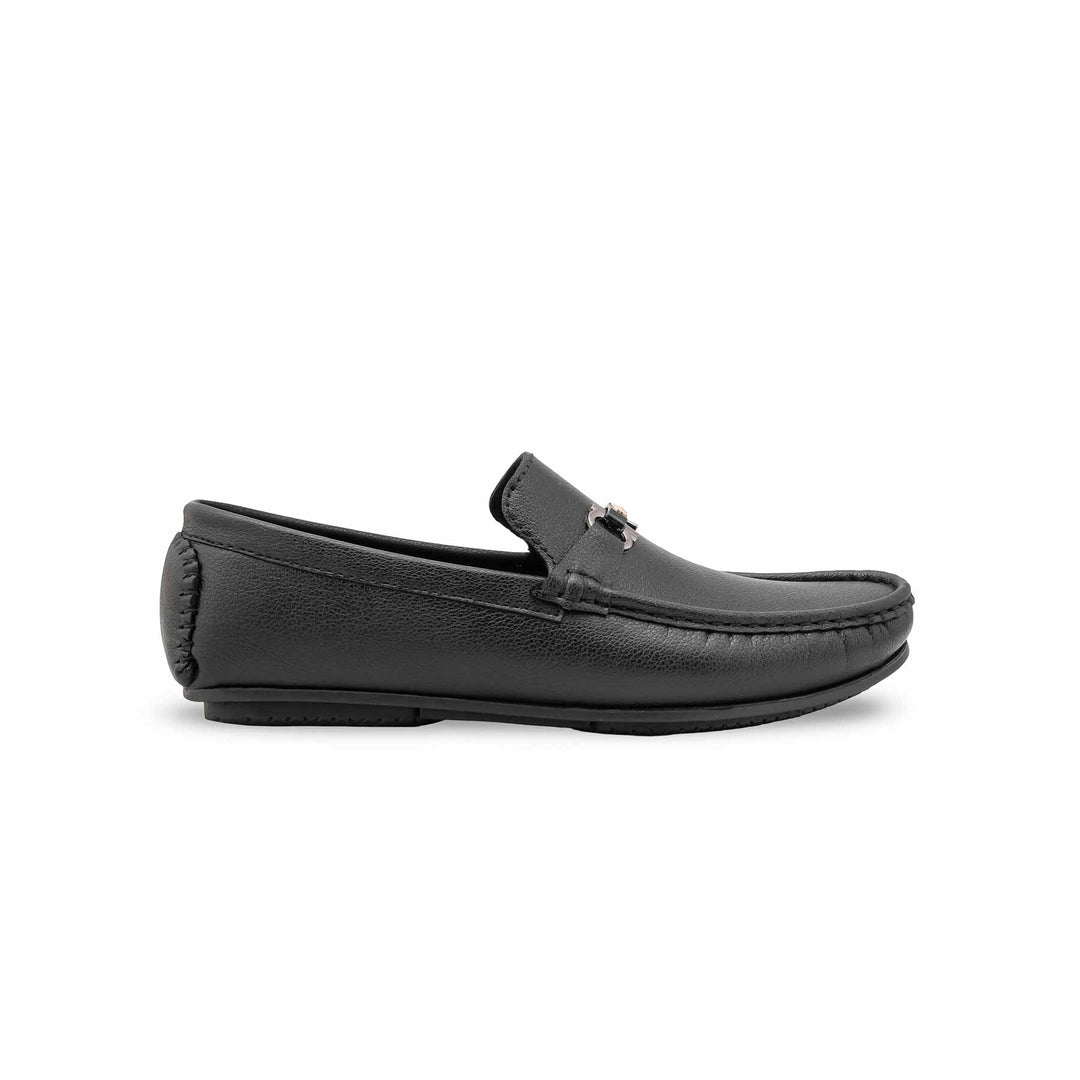 Boys Black Formal Moccasin KD2509