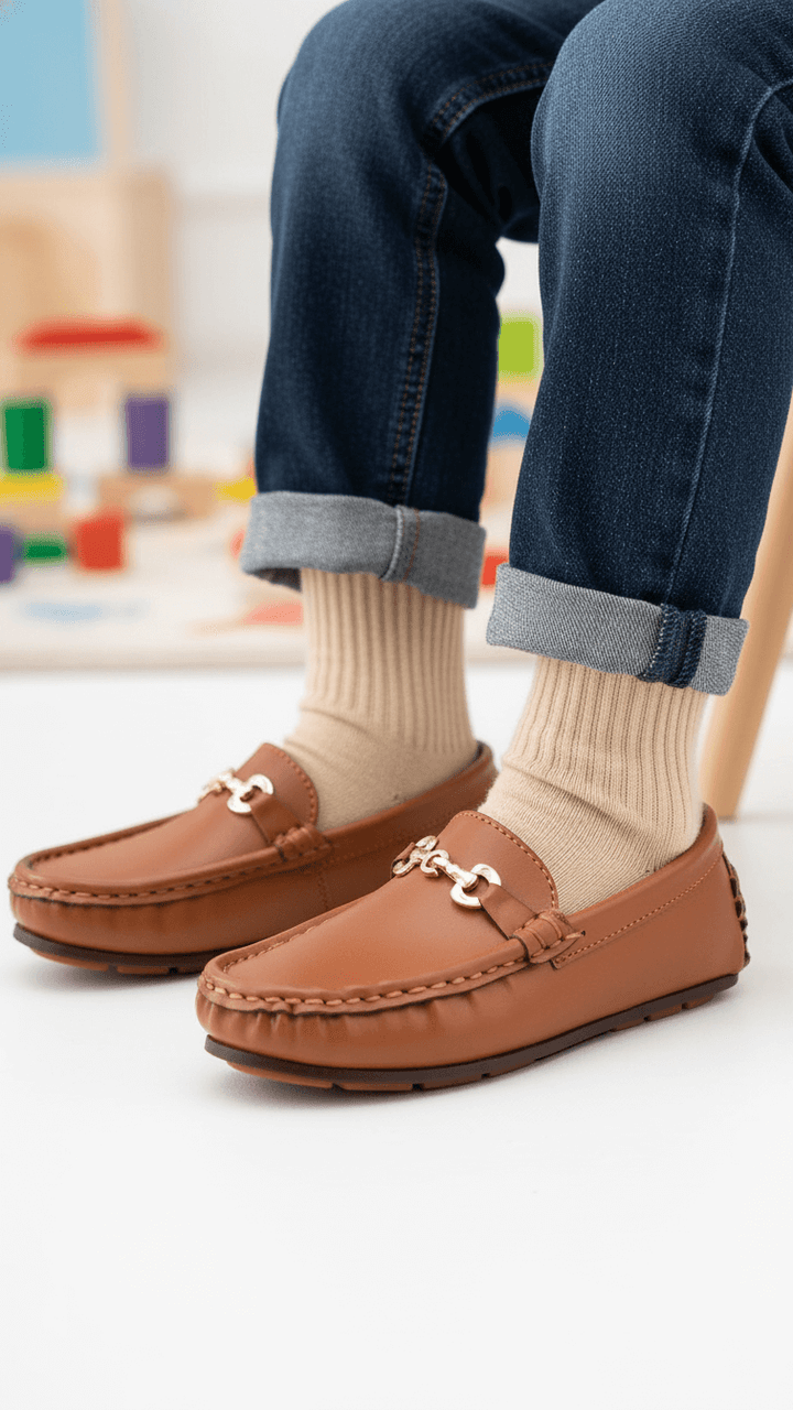 Boys Mustard Formal Moccasin KD2513